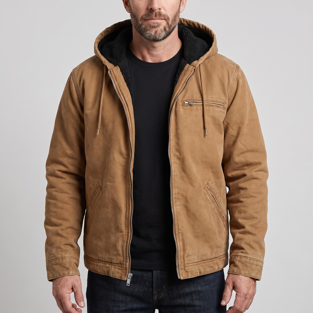 Chaqueta Resistente Forrada Con Capucha
