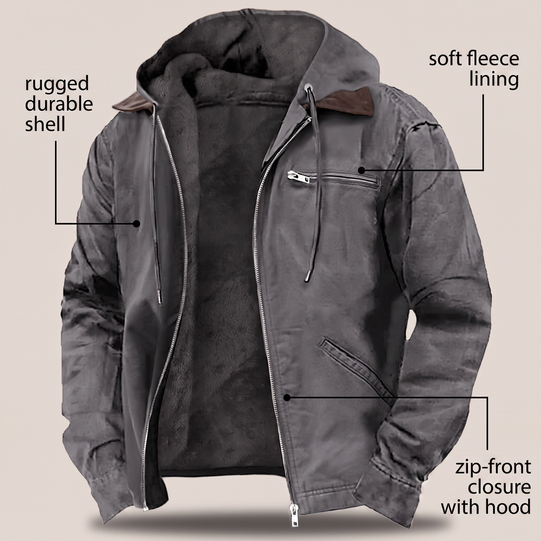 Chaqueta Resistente Forrada Con Capucha