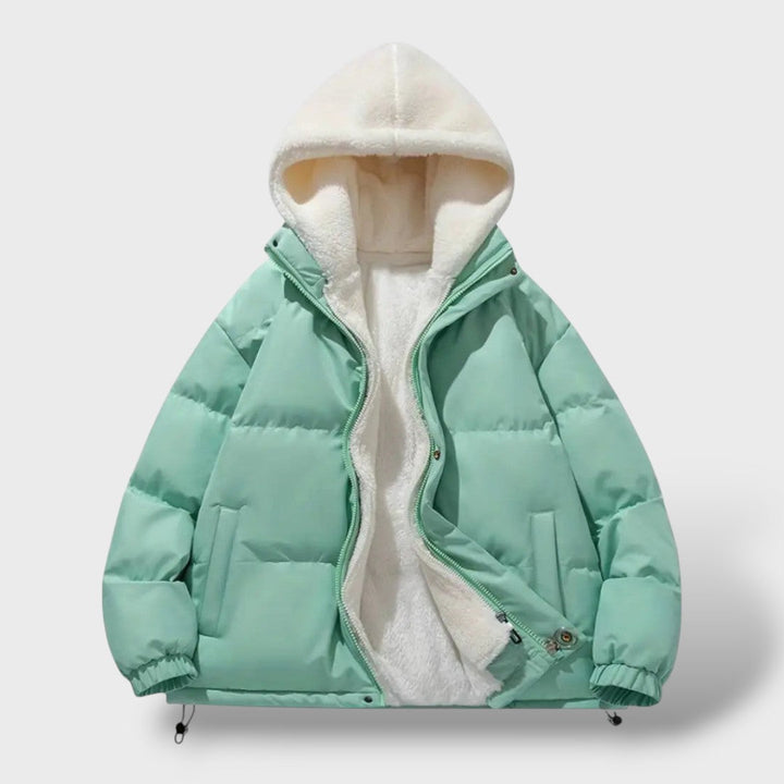 Chaqueta de invierno cálida para mujeres con cremallera