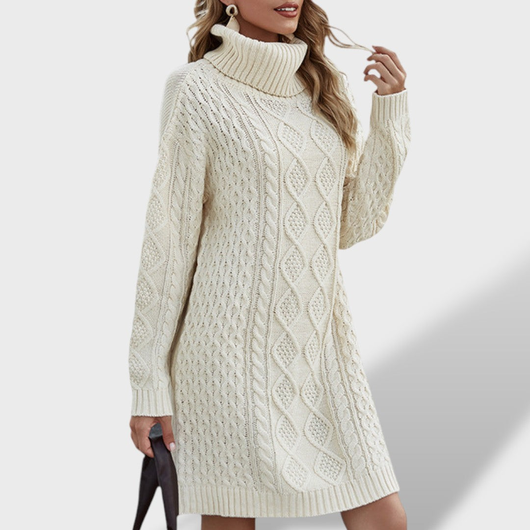 Beatriz™ | Vestido de Punto Beige para Mujer