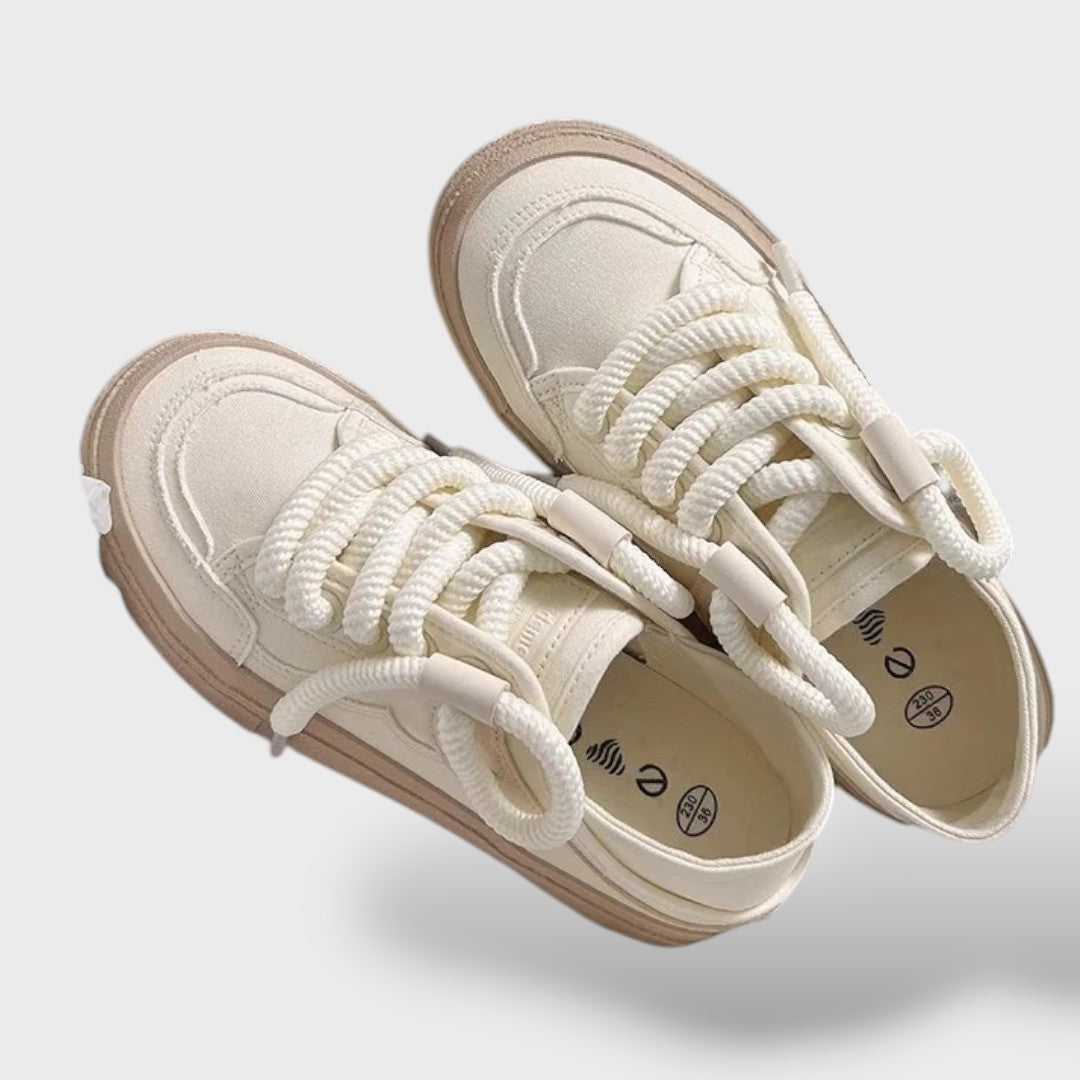 Zapatillas Ortopédicas Lona Suela Plataforma Cordón