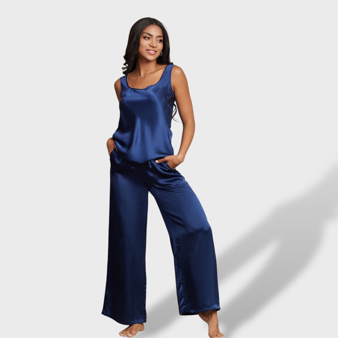 Clara™ | Pijama pierna ancha mujer