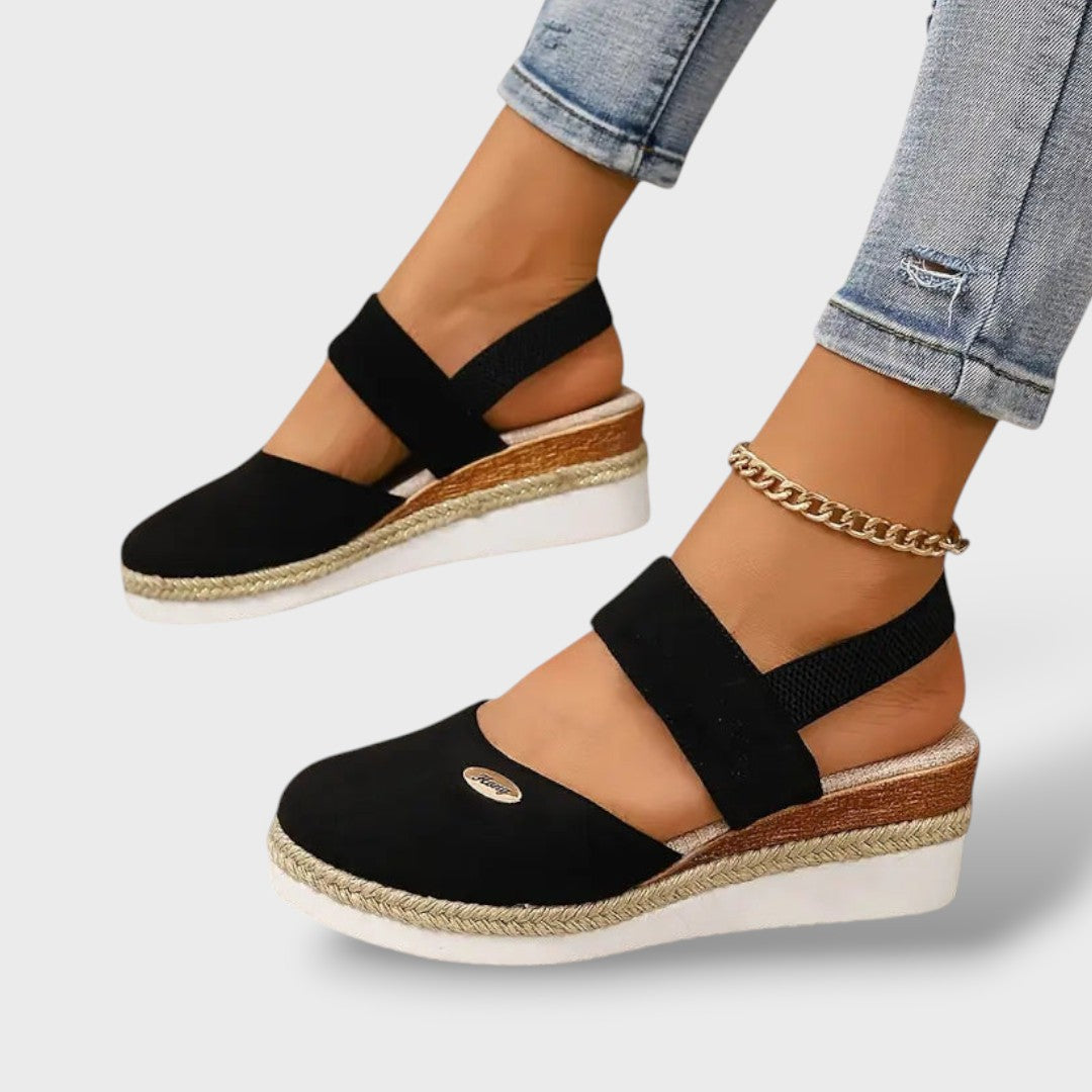 Sandalias Ortopédicas Cuña Esparto Mujer