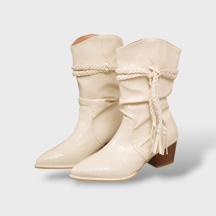 Botines Western Flecos Mujer