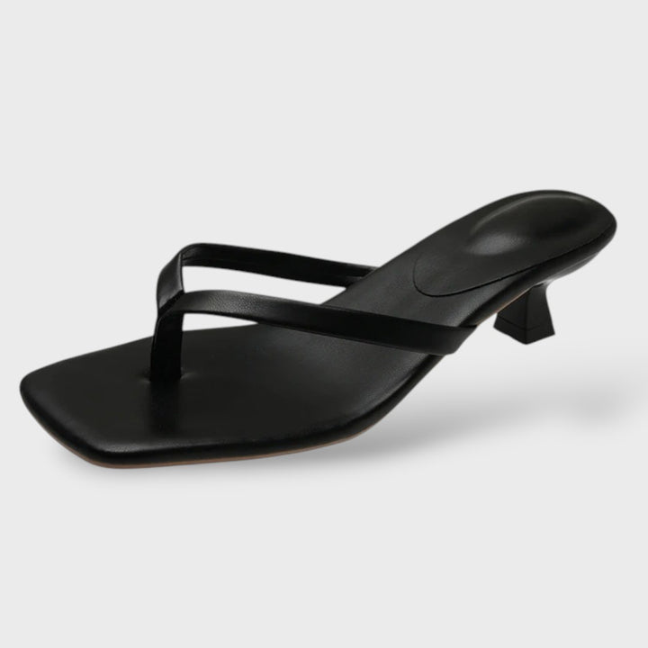 Sandalias Tacón Esculpido Piel Clip Toe Mujer