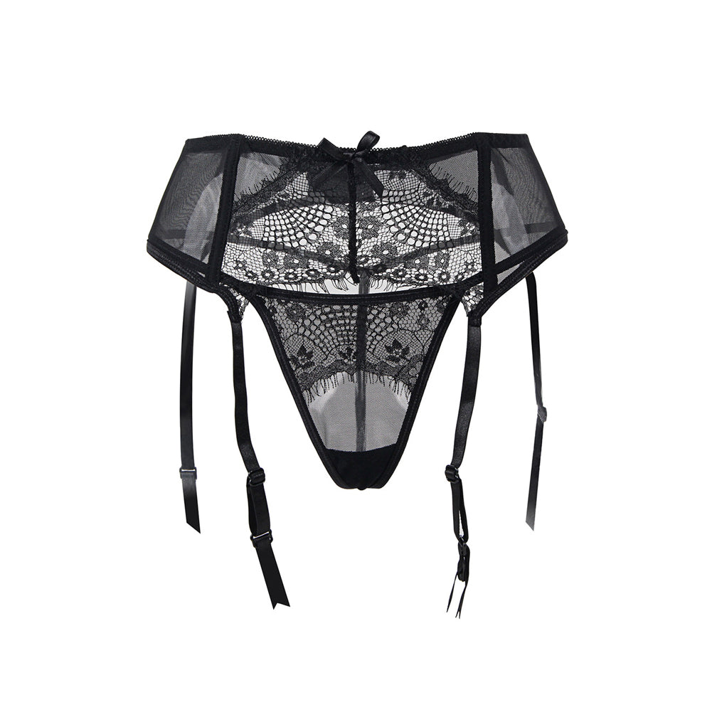 Tanga Liguero Encaje Transparent