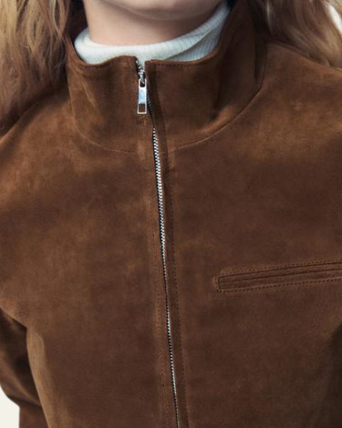 Chaqueta Corta de Ante Vegano