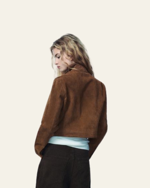 Chaqueta Corta de Ante Vegano