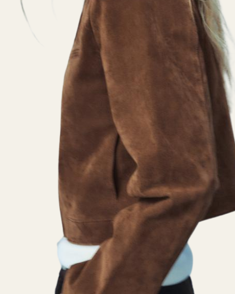 Chaqueta Corta de Ante Vegano