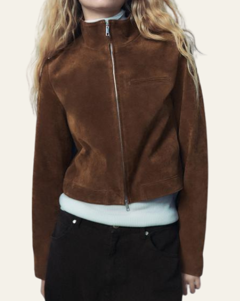 Chaqueta Corta de Ante Vegano