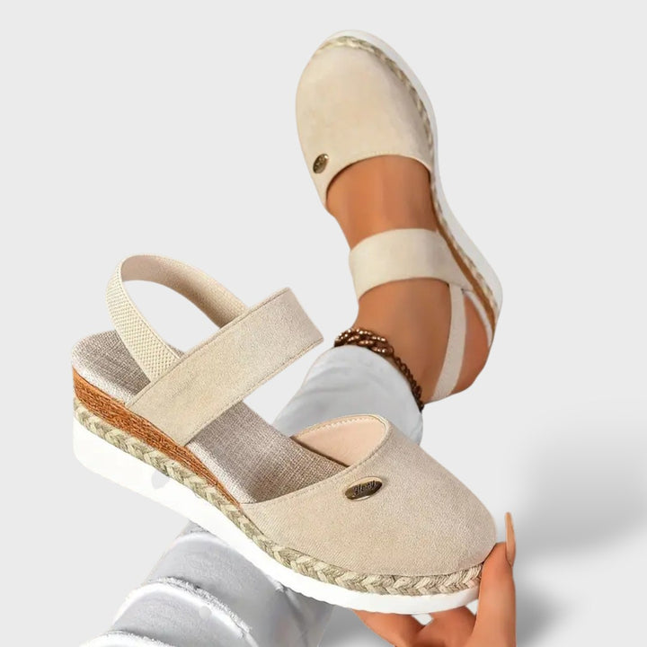 Sandalias Ortopédicas Cuña Esparto Mujer