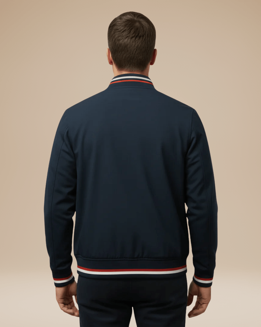 Cazadora bomber urbana con ribetes