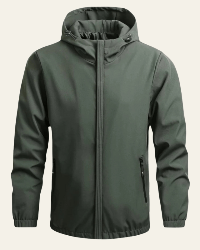 Chaqueta Cortavientos Ligera con Capucha