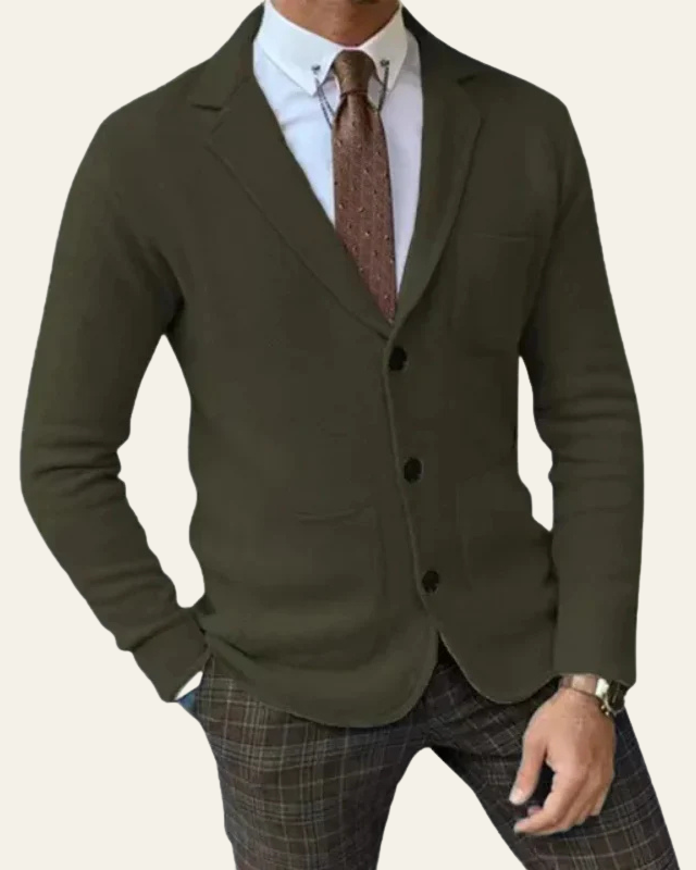 Blazer de punto slim fit elegante