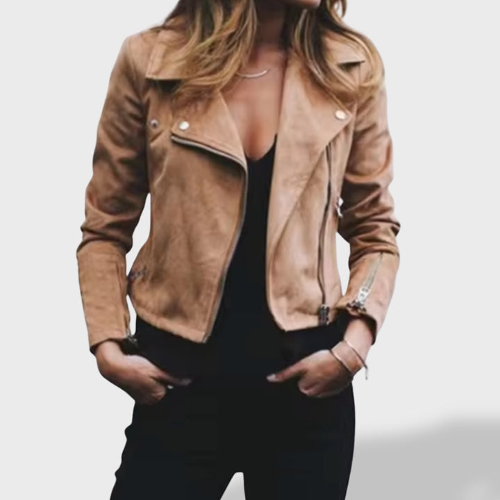 Isabel™ | Chaqueta corta de ante elegante y suave