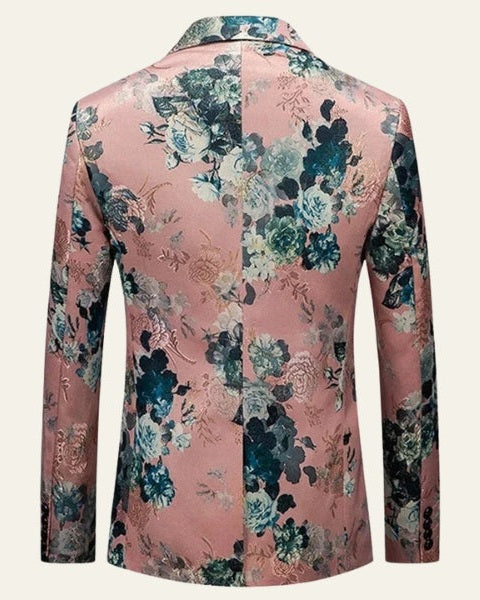 Blazer floral de corte entallado