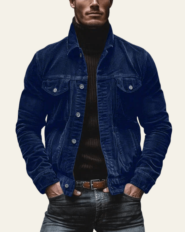 Chaqueta de pana masculina versátil