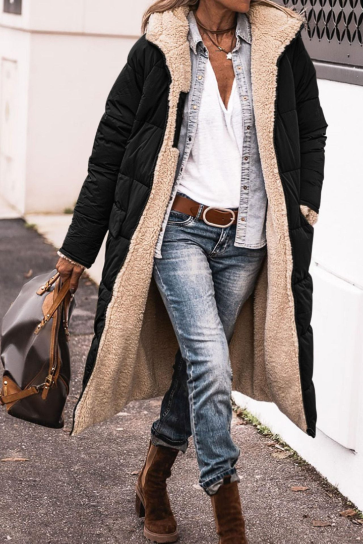Abrigo reversible acolchado de invierno