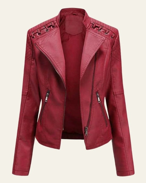 Chaqueta de piel vegana biker