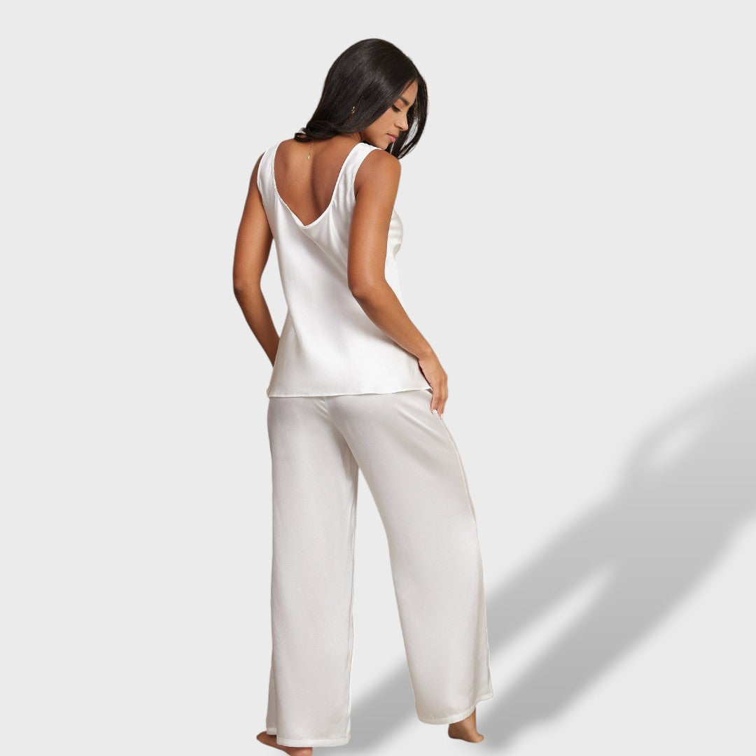 Clara™ | Pijama pierna ancha mujer