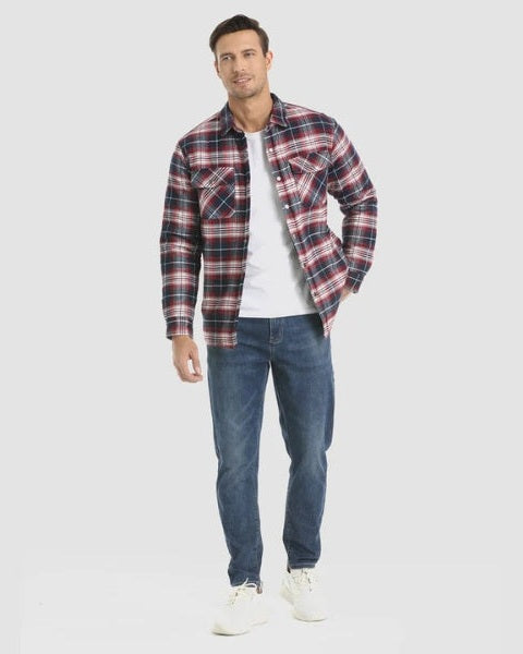 Sobrecamisa acolchada de franela