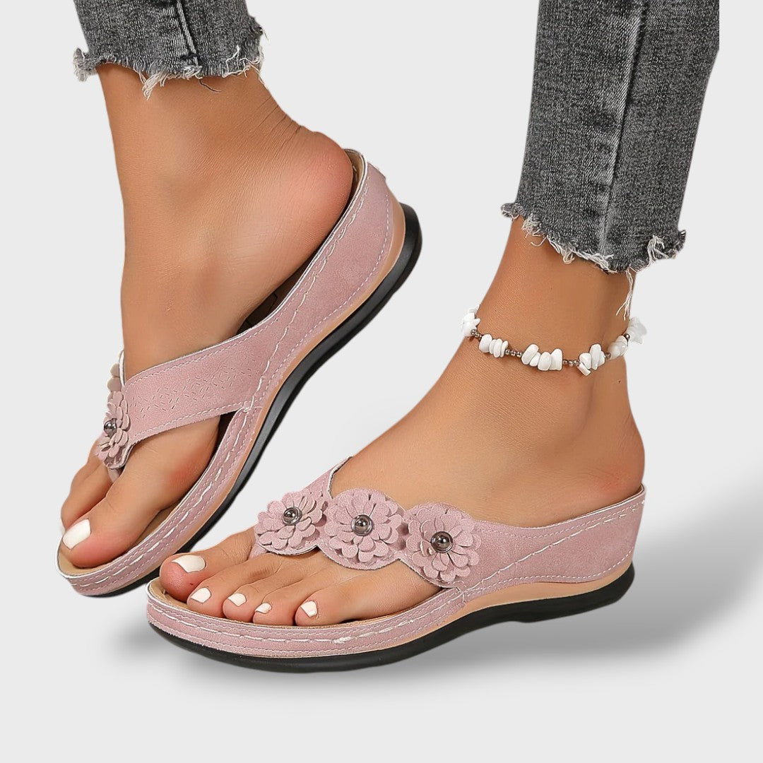 Sandalias ortopédicas slip-on mujer