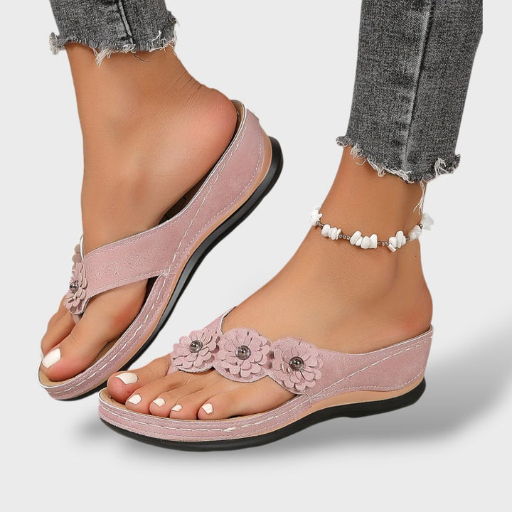 Sandalias ortopédicas slip-on mujer