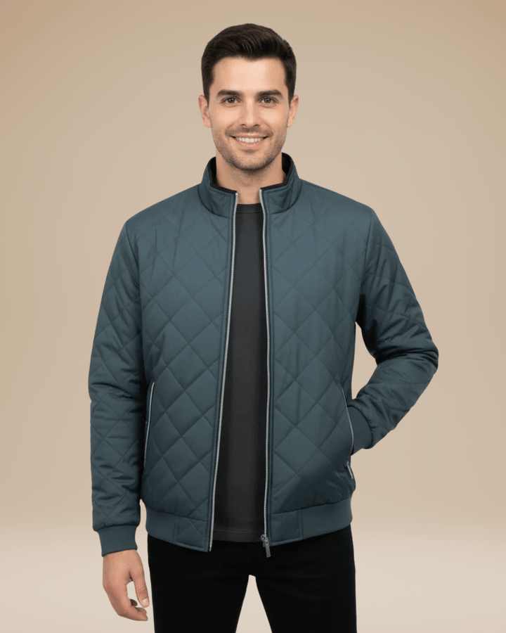 Chaqueta acolchada de rombos hombre