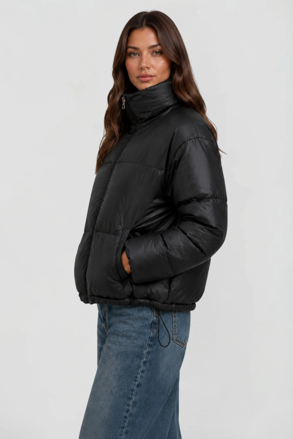Chaqueta Acolchada Corta para Mujer