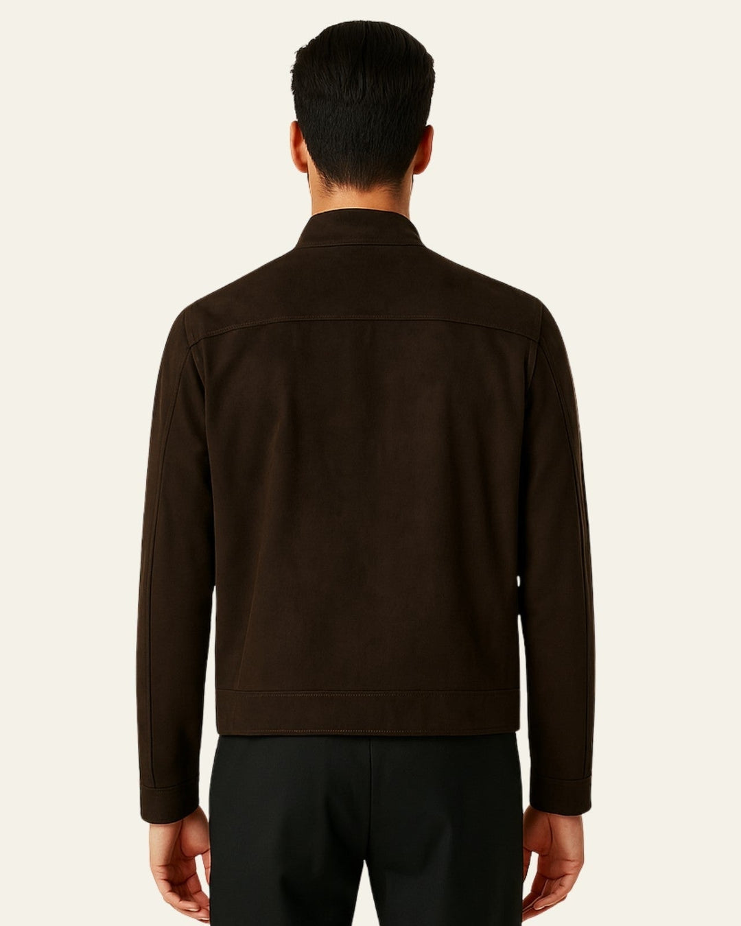Chaqueta de ante vegano clásica