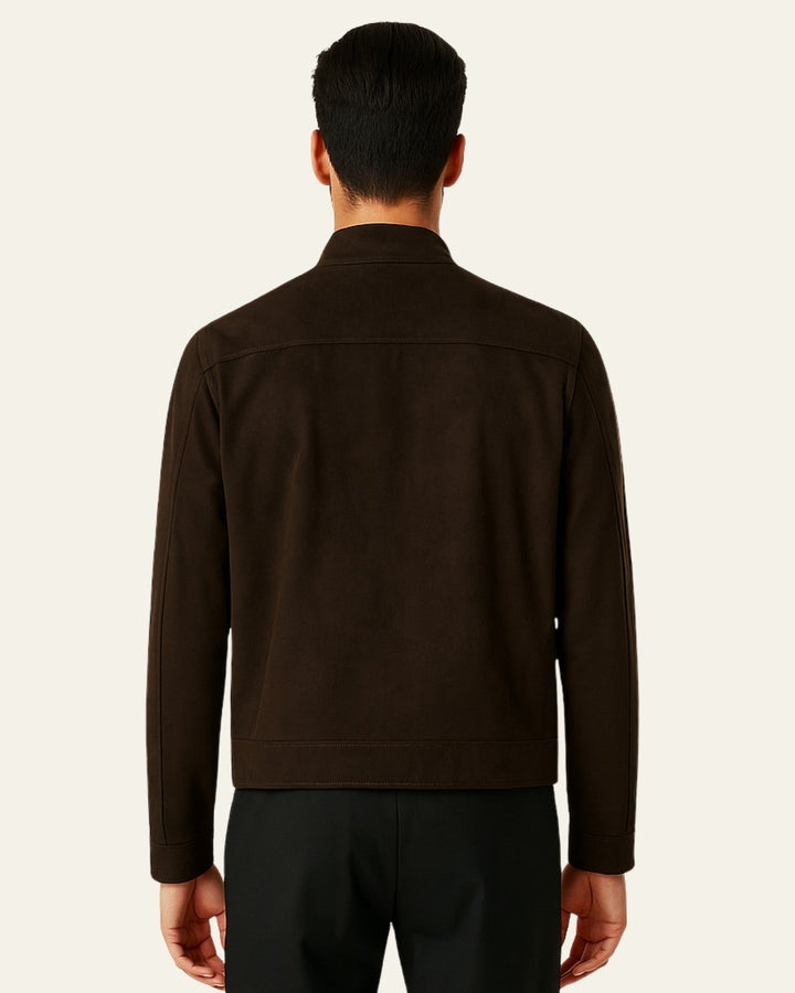 Chaqueta de ante vegano clásica