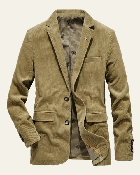 Blazer de pana masculina corte sastre