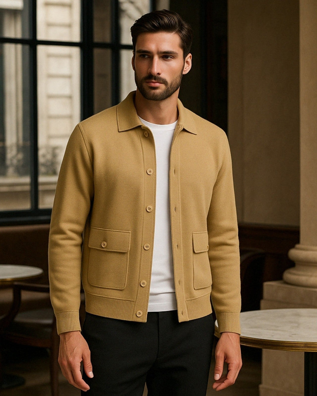 Chaqueta de Cashmere Corte Slim
