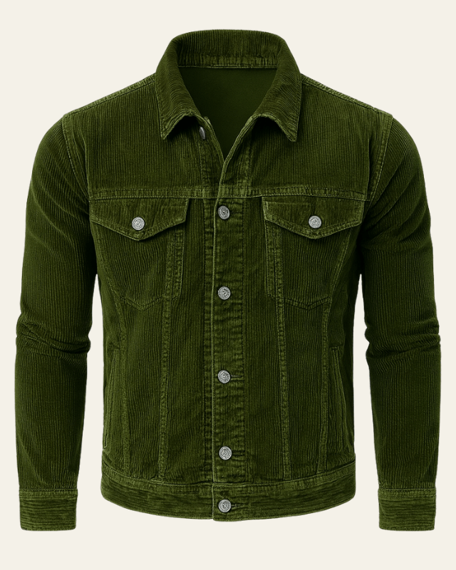 Chaqueta de pana masculina versátil