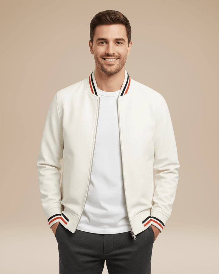 Cazadora bomber urbana con ribetes