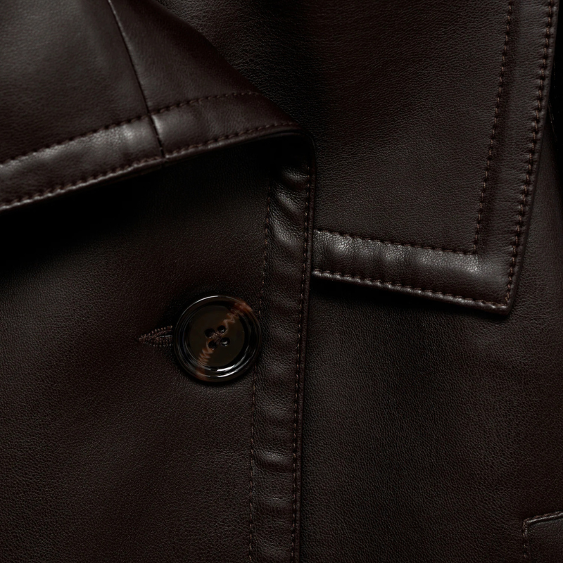 Chaqueta Cropped de Piel Vegana