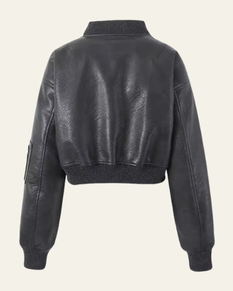 Bomber Corta de Piel Vegana