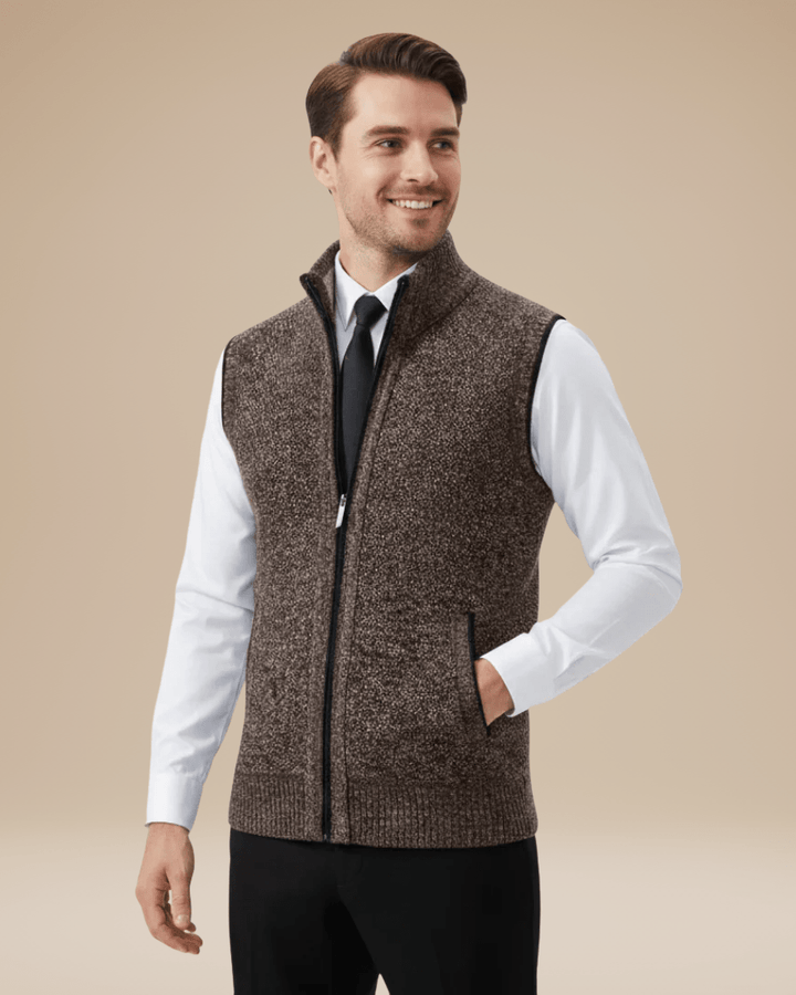 Chaleco de punto mixto para hombre