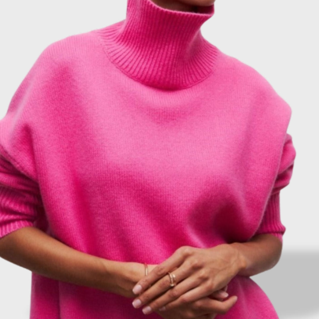 Isabel™ | Jersey básico de cuello cisne para mujer, suave y versátil.