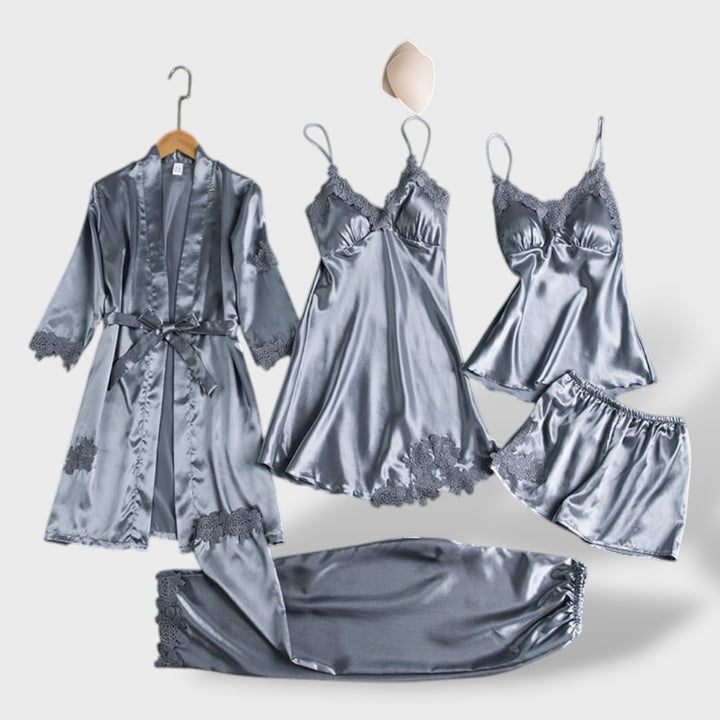 Valeria™ | Conjunto pijama 5 piezas