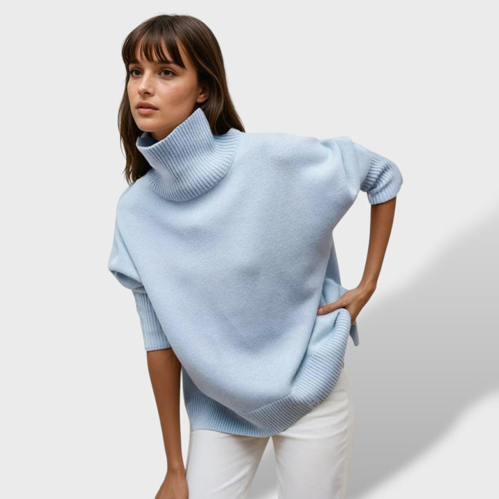 Isabel™ | Jersey básico de cuello cisne para mujer, suave y versátil.