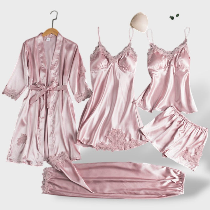 Valeria™ | Conjunto pijama 5 piezas