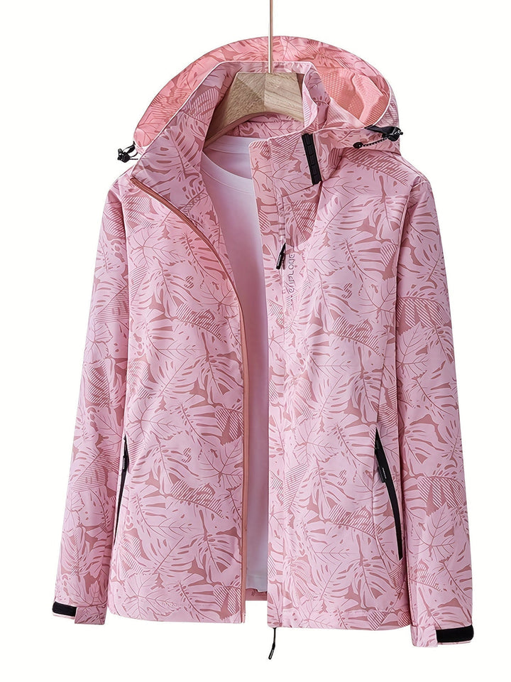 Chaqueta impermeable ligera estampada