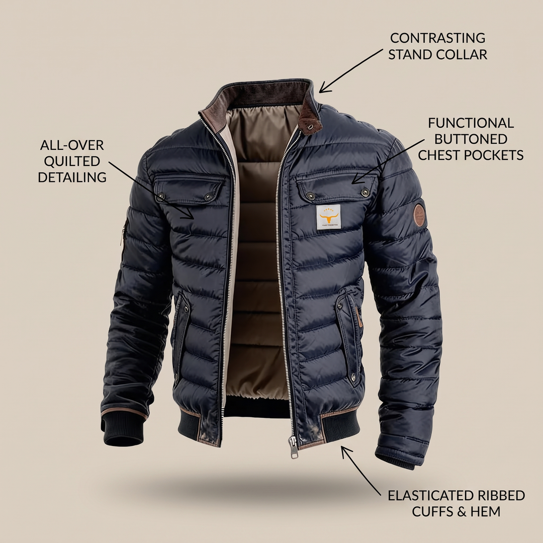 Chaqueta Acolchada Casual de Hombre