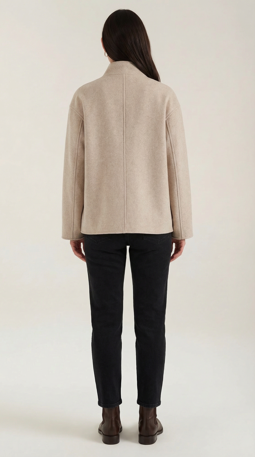 Chaqueta suave oversize de mujer