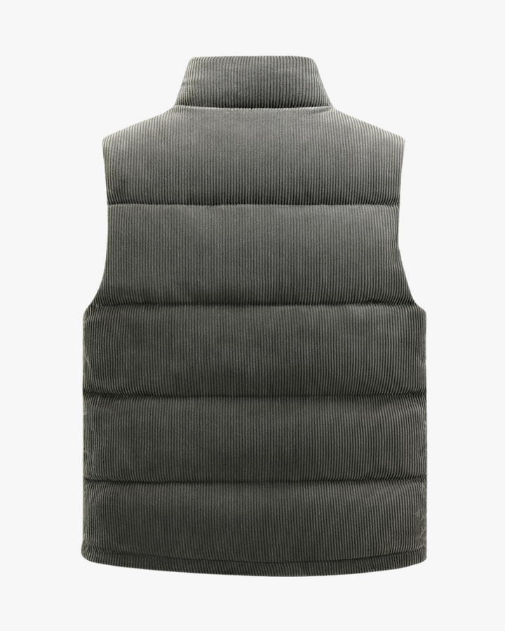 Chaleco acolchado de pana masculino