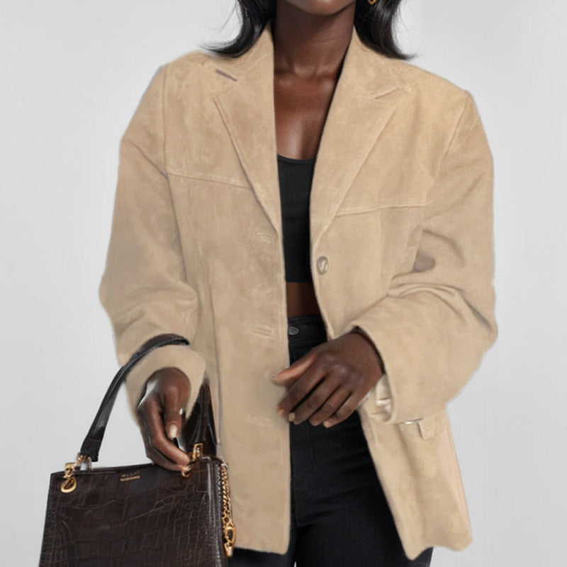 Blazer de piel efecto ante