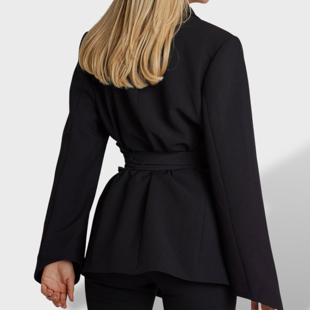 Blazer Mujer Cinturón Entallado Chic
