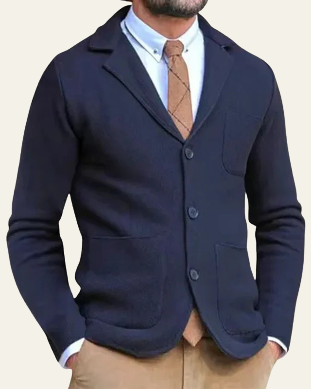 Blazer de punto slim fit elegante