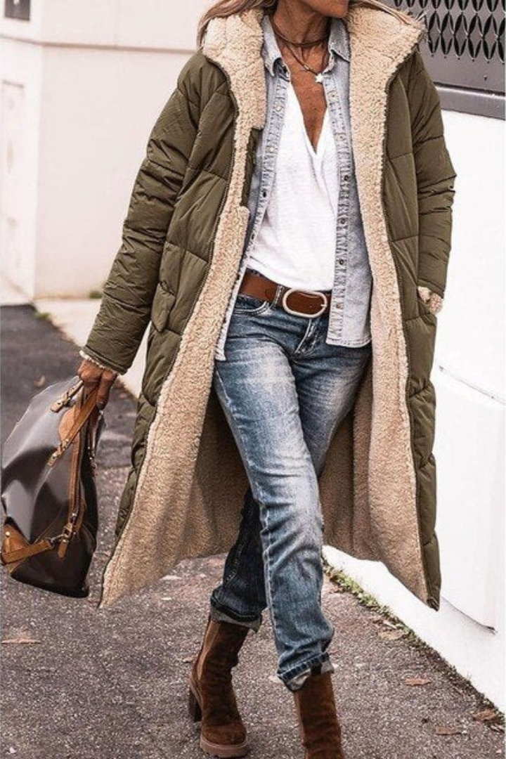 Abrigo reversible acolchado de invierno